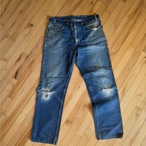 Vintage Levi’s - Men's Blue Distressed Jeans